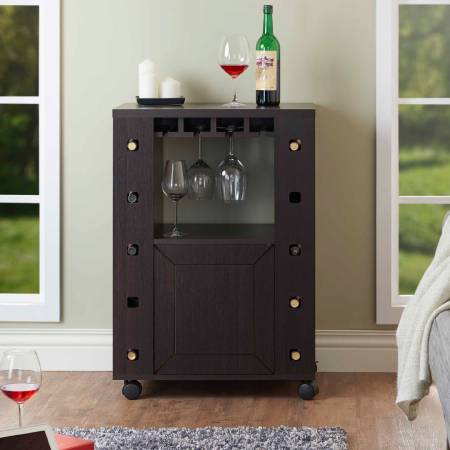 حرك خزانة النبيذ الأنيقة.